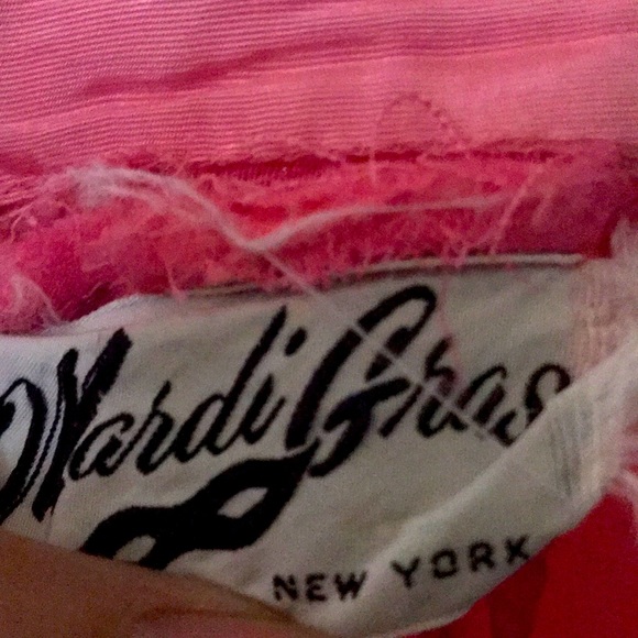 Vintage MCM MARDI GRAS N.Y. pink & beads evening gown Cocktail Glam Palm Springs - Picture 7 of 12